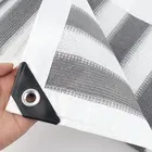 Утолщенная серая и белая полосатая Солнцезащитная сетка, уличная Солнцезащитная сетка, сетка для забора на балконе, сетка для частных растений, суккулентов, Защитная ткань