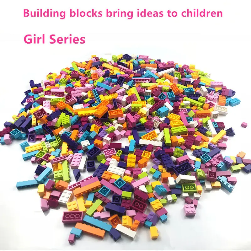 1100 шт. строительные блоки для девочек Обучающие Развивающие игрушки детей мини