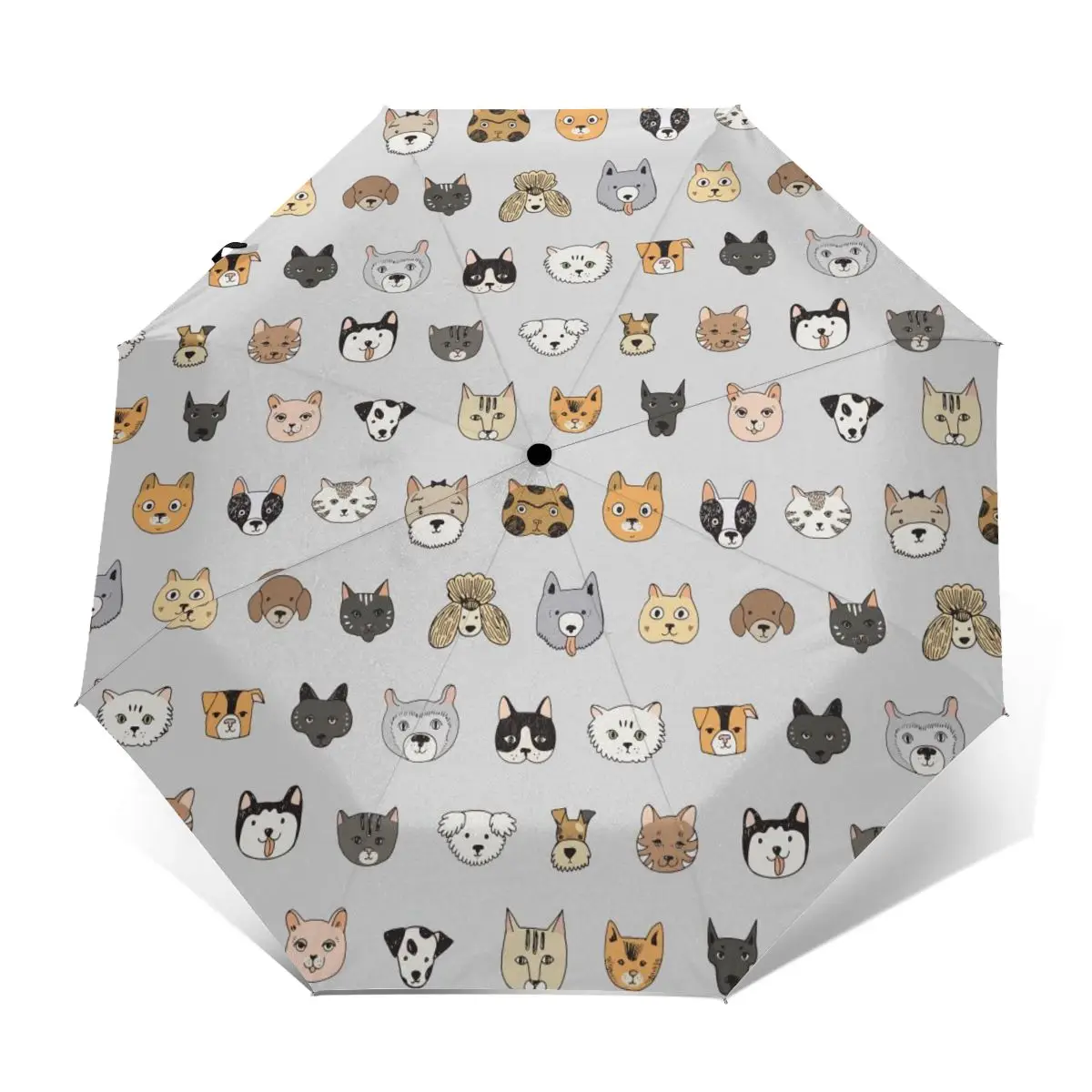 Ветрозащитный Автоматический складной инвертированный Зонт с рисунком животных
