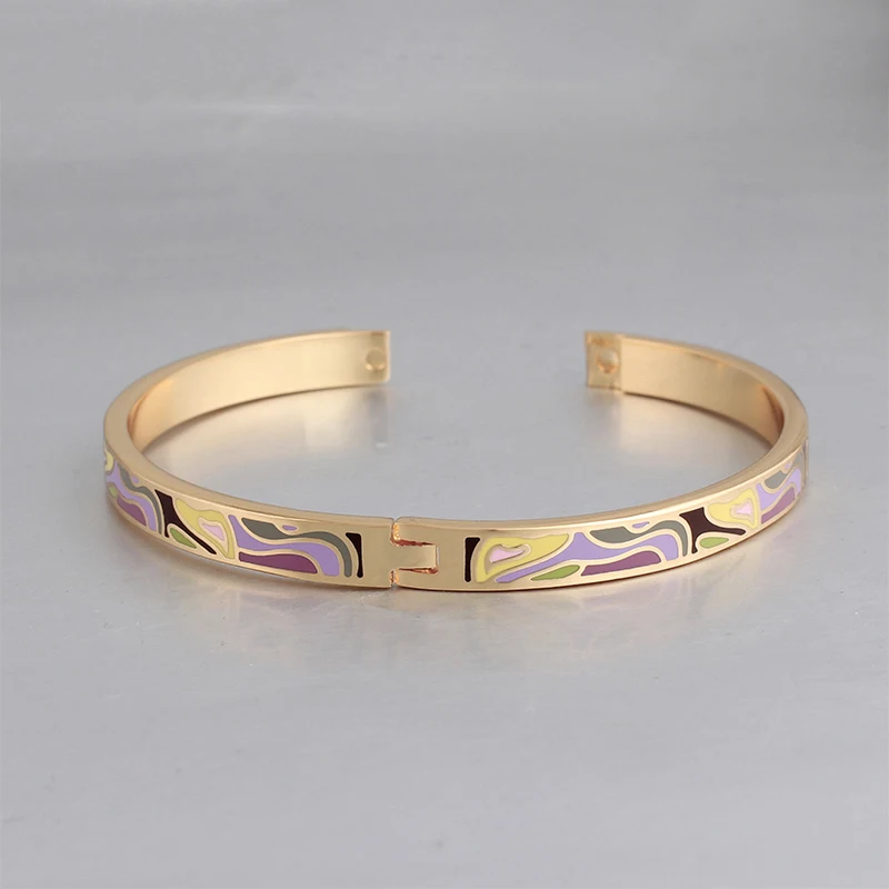 Прямая поставка Новый стальной ультра узкий женский браслет Художественный