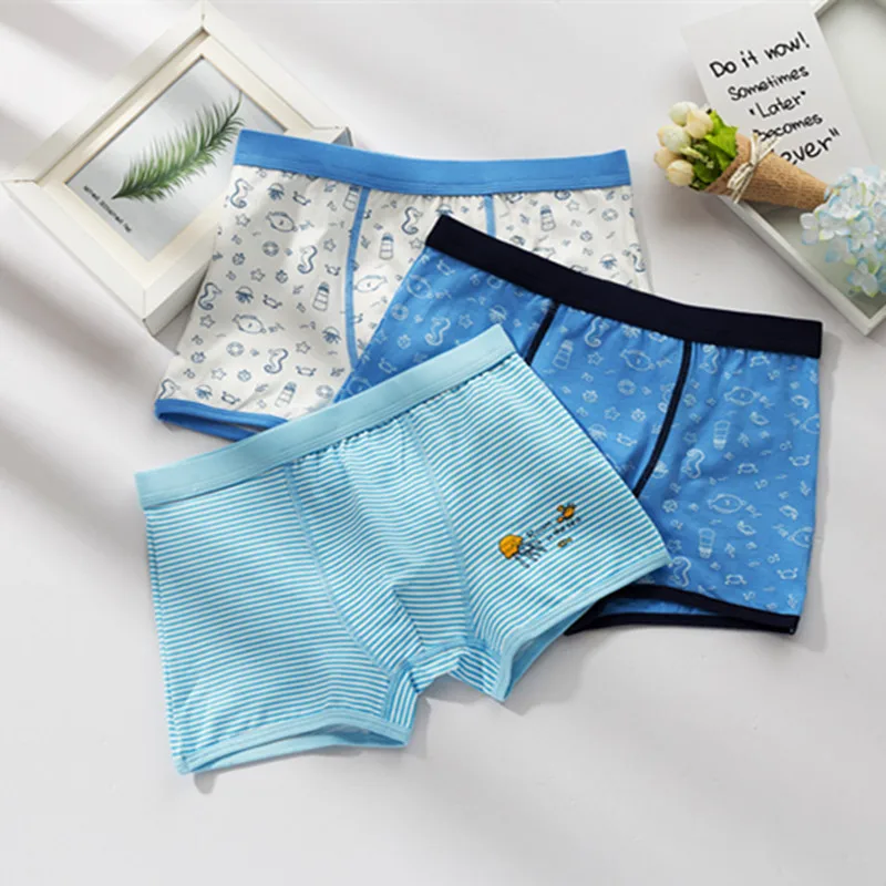 5 шт./лот нижнее белье для маленьких мальчиков трусы-боксеры детские трусы