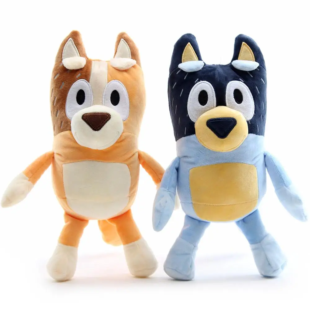 Juguete de peluche de la familia Bluey para ni&ntilde;os, peluches de la familia Bluey de 28CM, Kawaii, Bluey, Bingo, 1 par-1