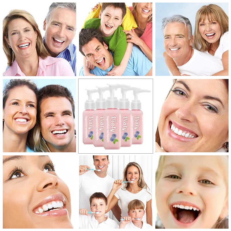 Прессованная зубная паста Viaty удаление пятен отбеливающая борьба с