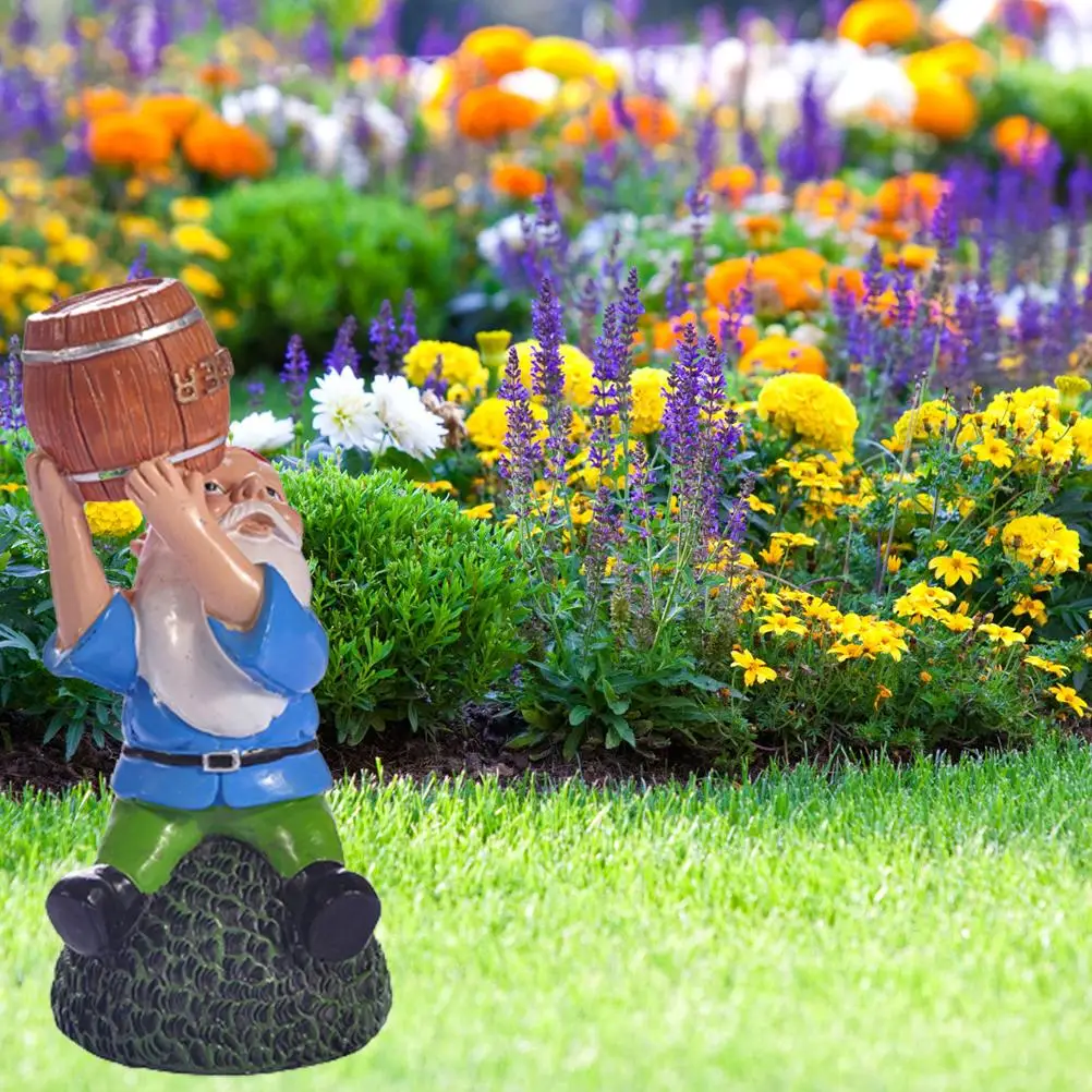 Садовая миниатюрная статуэтка украшение для сада искусственная винная бочка