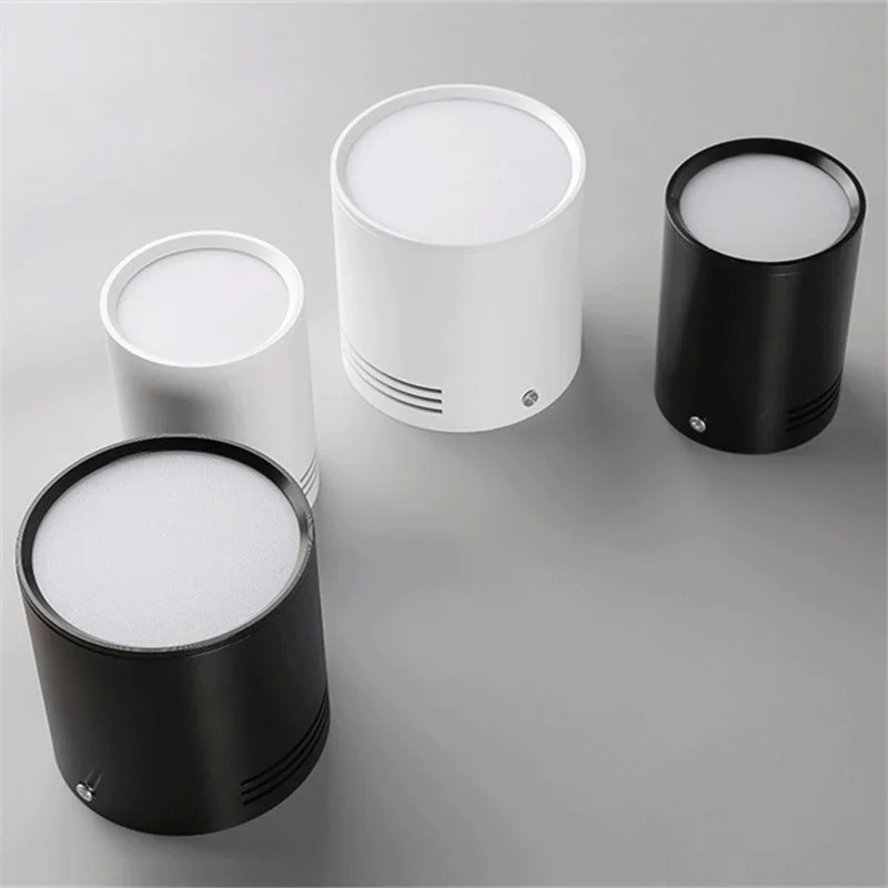 Dimmable светодиодный COB прожекторы потолочные лампы AC85 265V 7 Вт 9 12 15 18 круглые