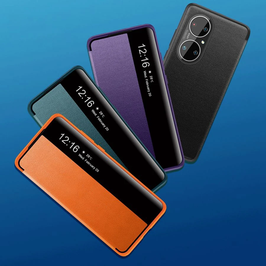 solid color leather phone case for huawei mate 30 40pro plus p30 30lite 40 lite pro p50 pro nova 7 8 pro p smart anti fall cover free global shipping