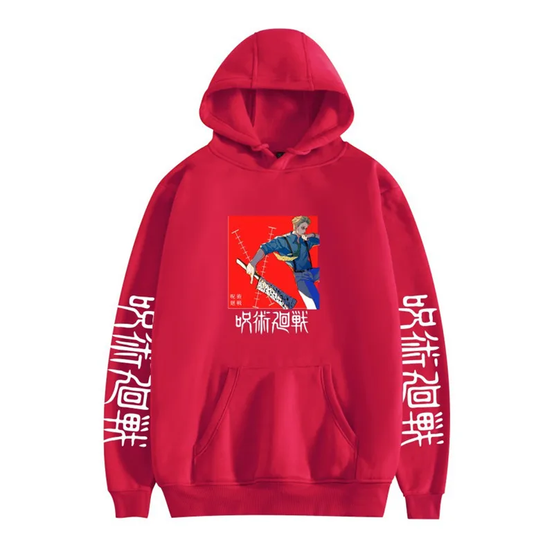 

Japan Anime Cool Jujutsu Kaisen Woman Streetwear Hip Hop Vintage Hooded Harajuku Fleece Hoodie 2021 Trendy Loose Women Hoodies