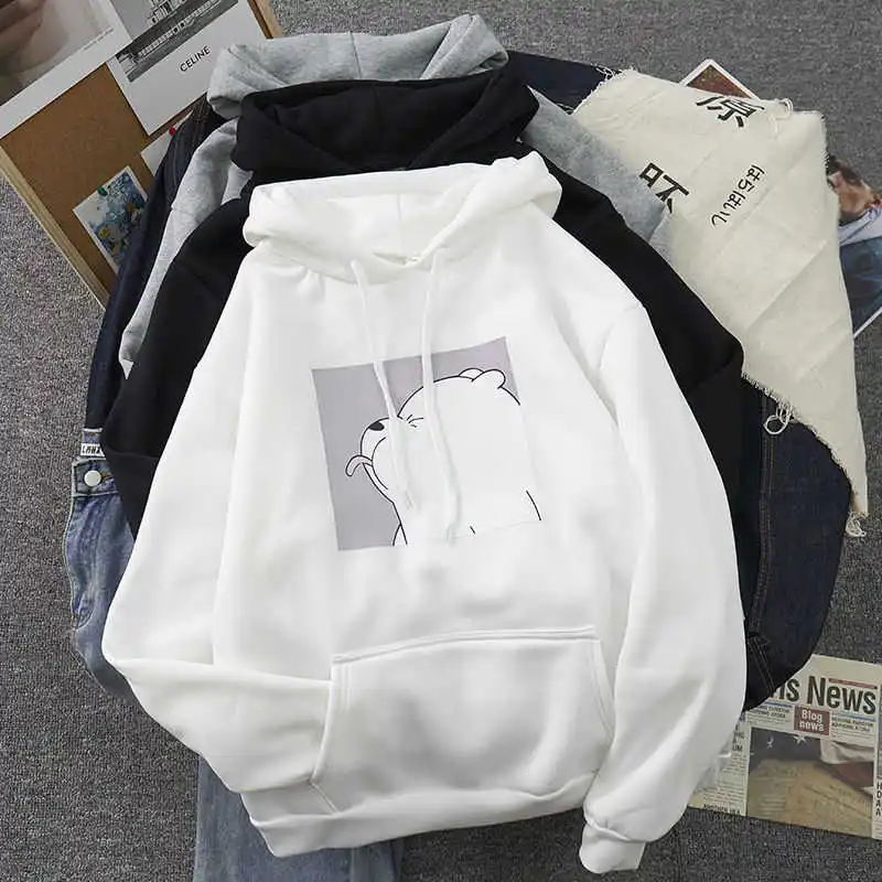 oversized print Kangaroo Pocket Sweatshirts Hoodies Hooded Harajuku Spring Casual Vintage Korean Pullovers Women sweetshirts