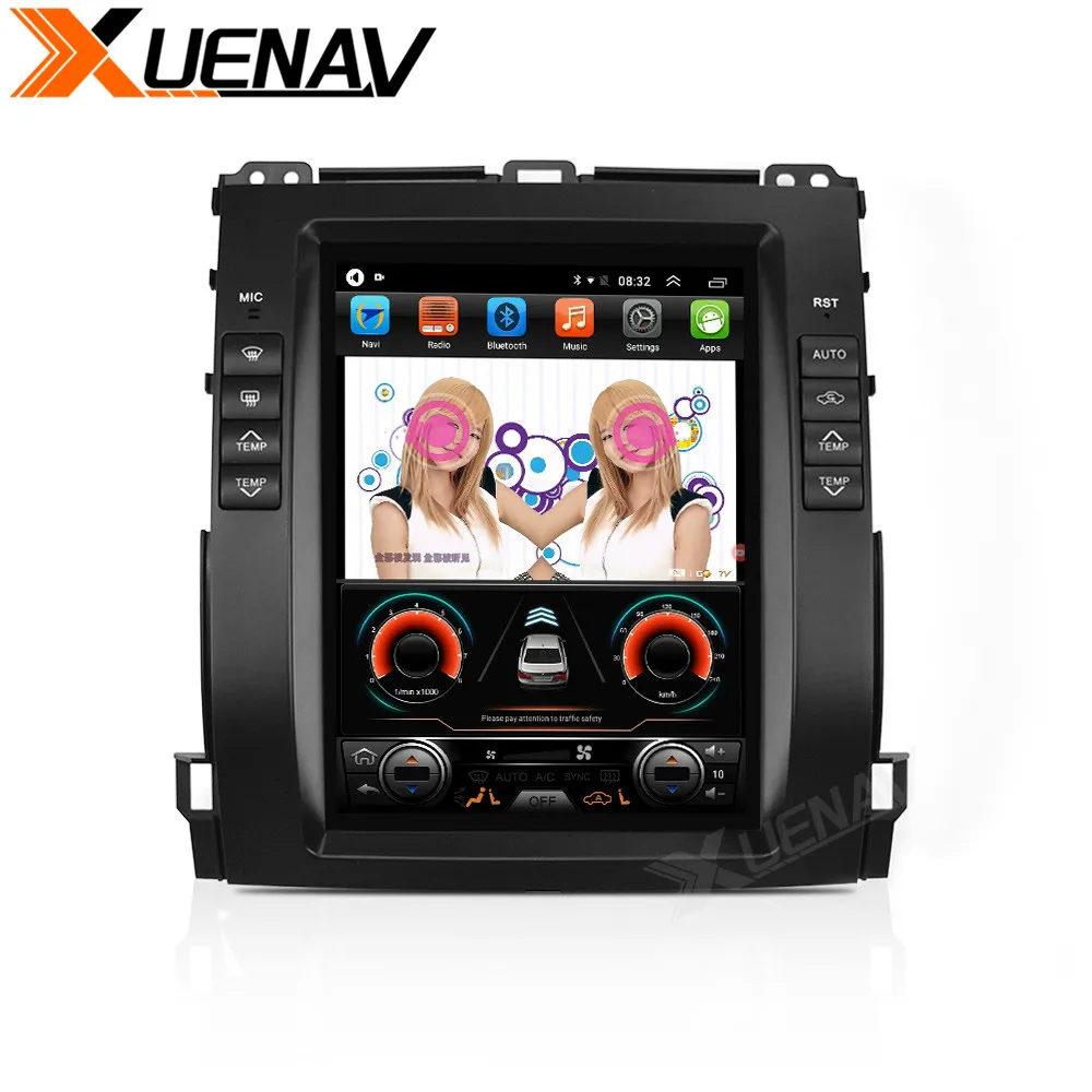 XUENAV Android 9 0 вертикальный экран Автомобильный GPS навигационный плеер для-Toyota Prado