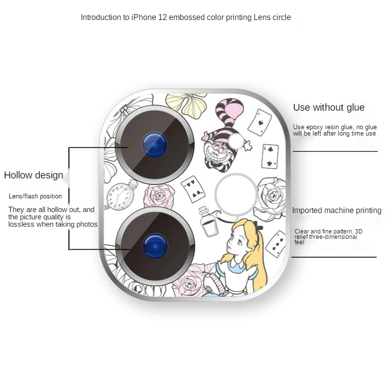 

Disney certified camera lens protective case is suitable for iPhone 11/11Promax/12mini/12promax/ camera glass screen protector