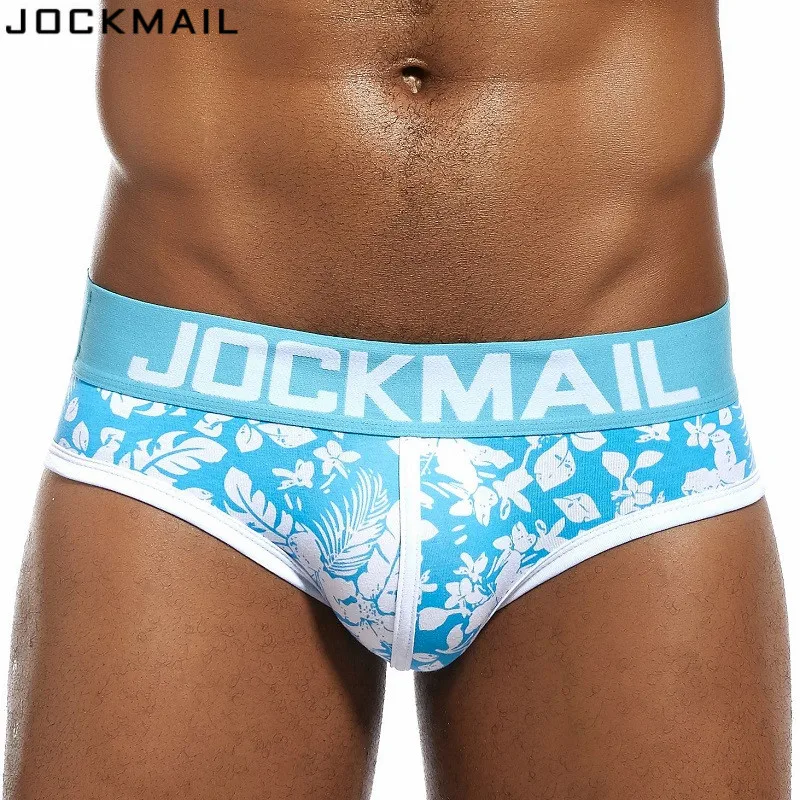 Трусы брифы JOCKMAIL мужские с принтом Брендовое нижнее белье хлопковые трусы одежда