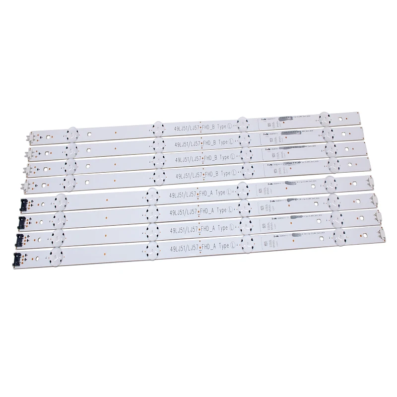 

8pcs/set LED strip for LG 49LH590V HC490DUN 49LH5700 49LJ51/LJ57_FHD_A B Type LG innotek 17Y 49_FHD A B EAU63673013