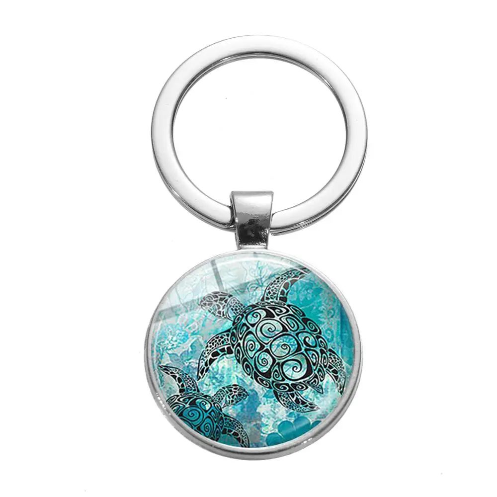 Милый брелок с голубыми черепашками дельфинами морской черепашкой лошадью