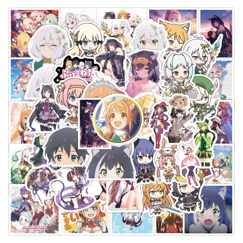 

Princess Connect Stickers Cartoon Hand Account Sticker Children Stationery Stickers Student School Kid Supplies Kusano Yui Cute