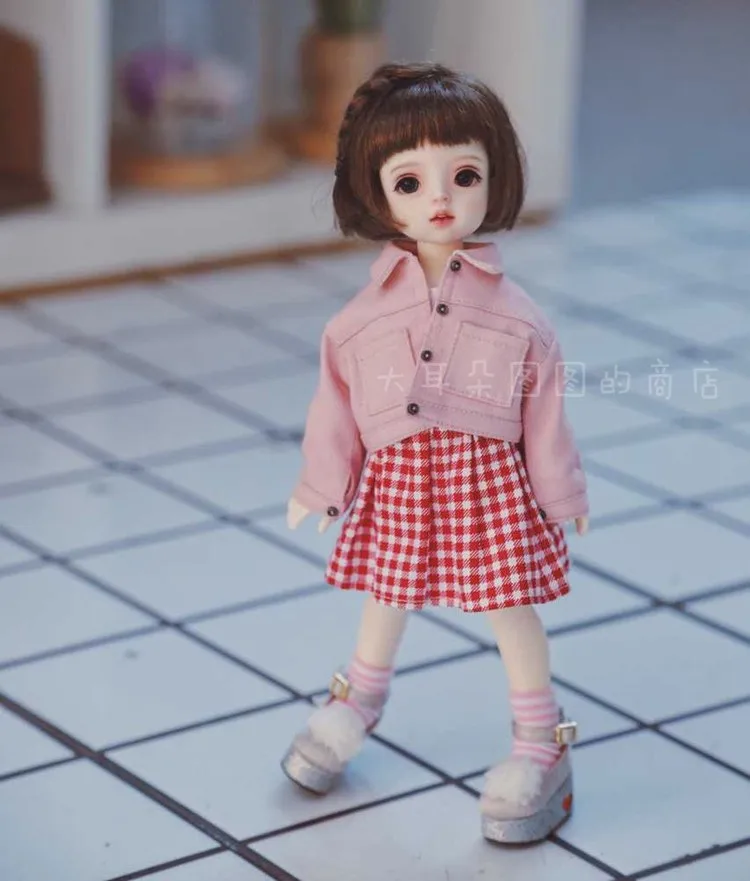 1/6 BJD одежда аксессуары пальто+ юбка+ носки+ футболка кукольные наряды для BJD/SD yosd, не включены кукла, обувь, парик и другие E2583