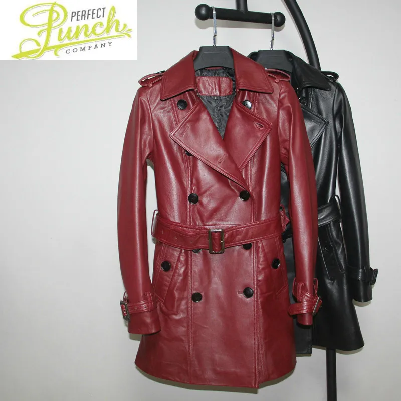 

Clothes Genuine Jacket Women Sheepskin Long Windbreaker Leather Coat Female Chaqueta Cuero Mujer 2021 KJ5149