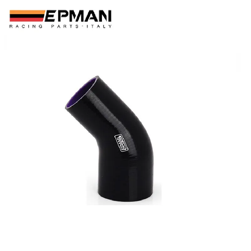 EPMAN 3 дюйма 25 76 83 мм 4 слойный силиконовый шланг с редуктором на 45 градусов черный