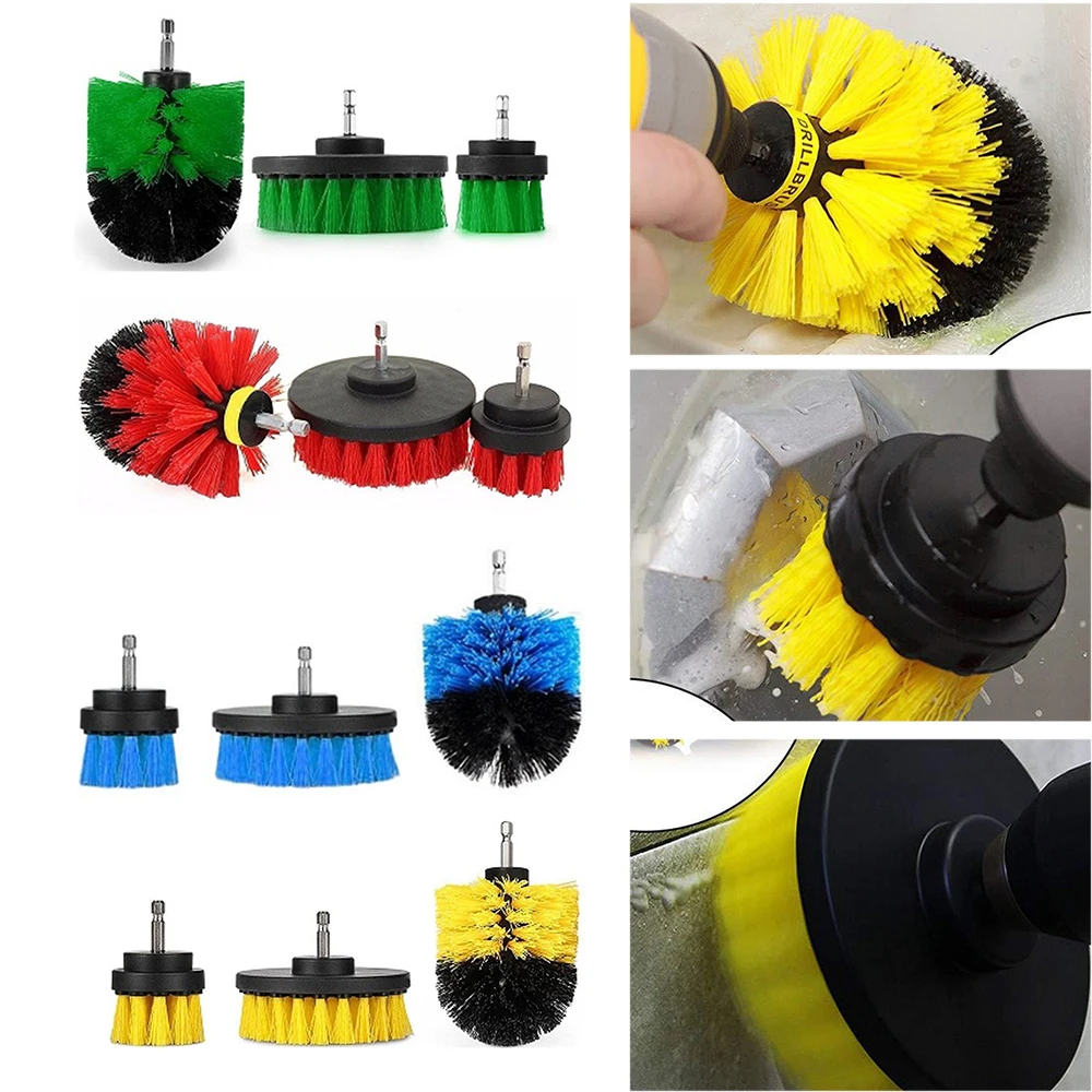 3 шт. Мощность поломоечных щеток набор для Ванная комната дрель скруббер