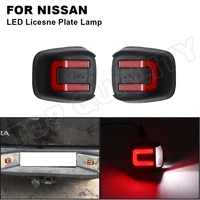 2pcs for nissan titan xterra armada frontier suzuki equator led license plate light number plate lamps white red canbus