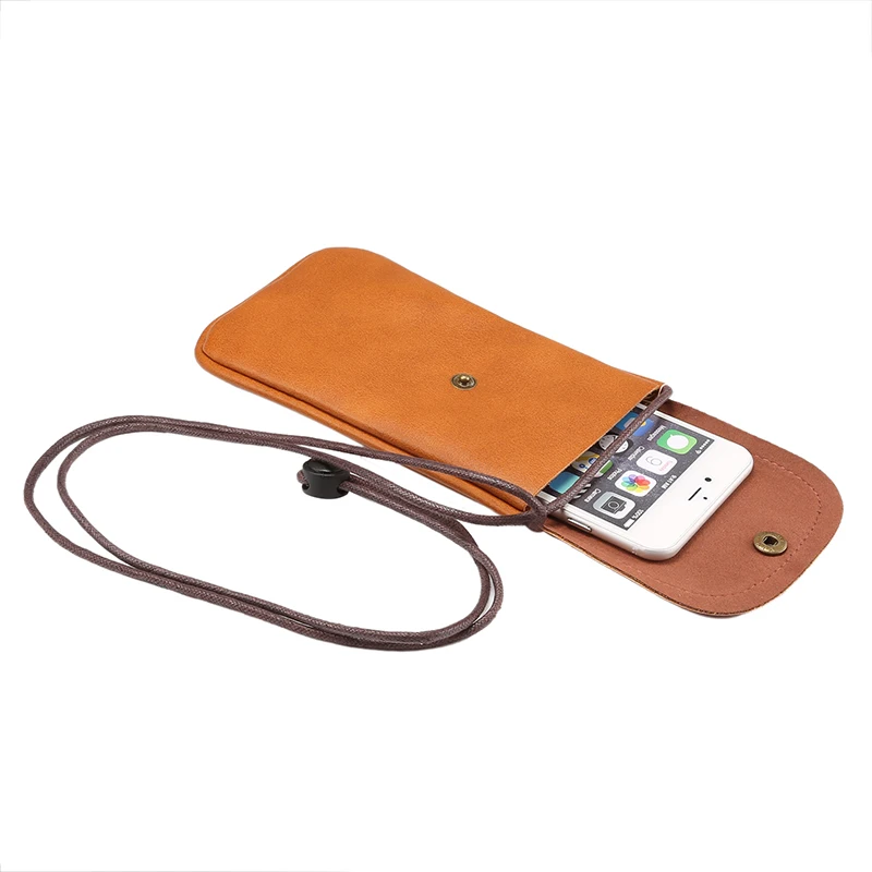 Универсальная кожаная сумка для сотового телефона наплечный Карманный Кошелек