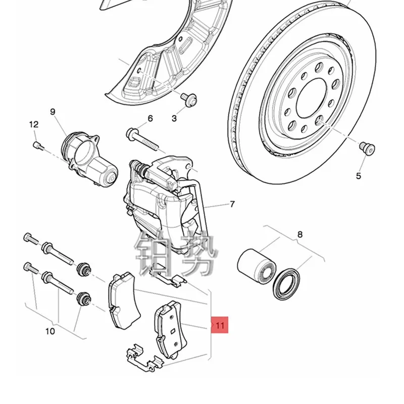 

Car Front brake pads 2011-2019Ben tle yMu lsa nne wheel suspension brake pads parking brake pads front wheel friction pads