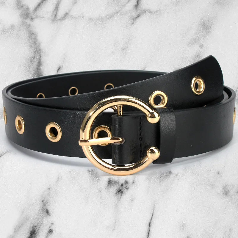 

New Alphabetic Gold Buckle Belt For Men And Women Couples Waistband Shaped Costume Accessories Waistband C Belt Luxury Belt