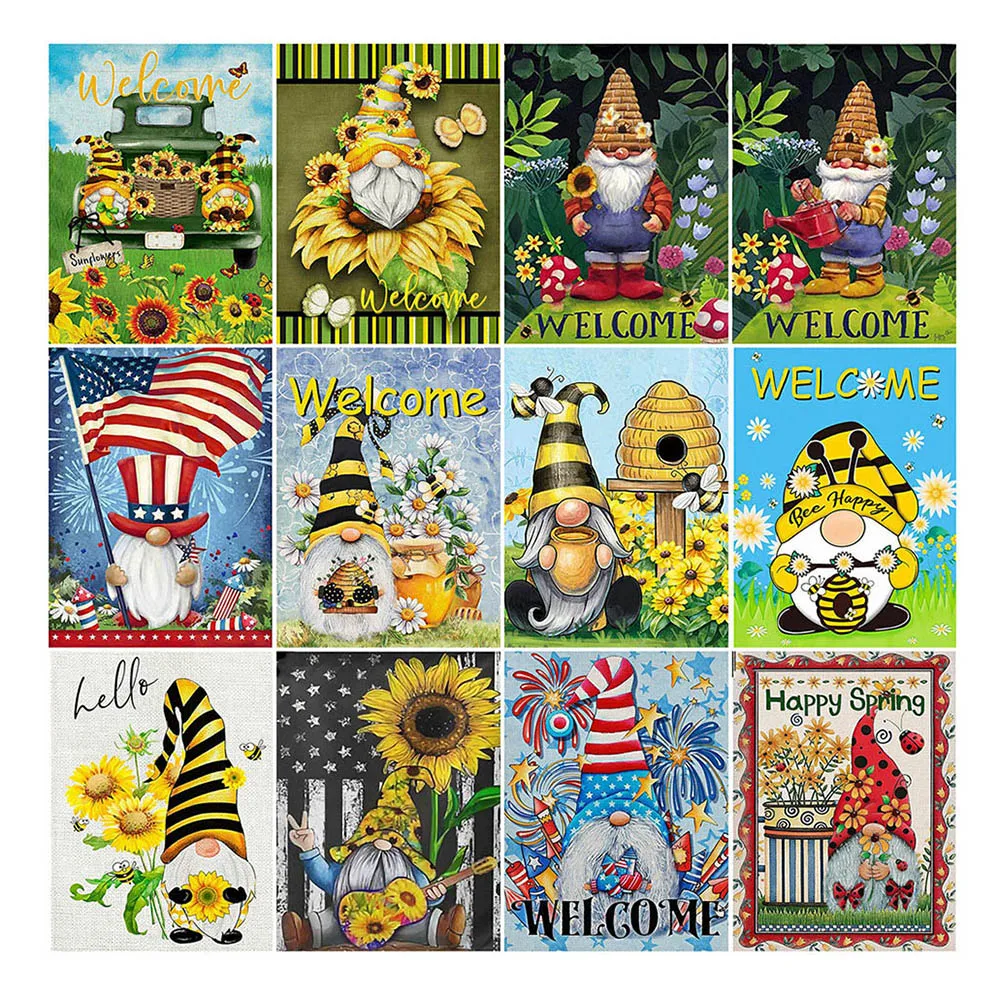

YI Bright 5D Diamond Painting Christmas Santa Claus Full Drill Embroidery Kit Cartoon Welcome Diamond Mosaic Handmade Gift