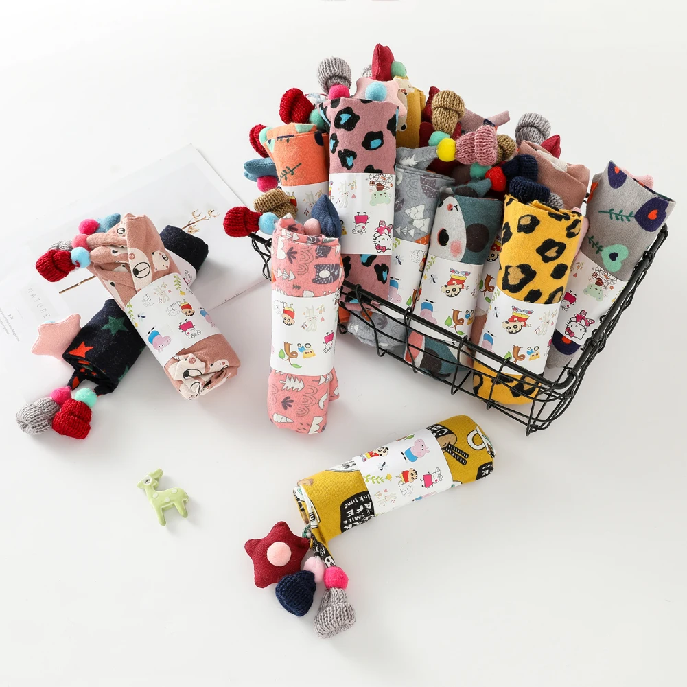 Модный шарф для девочек и мальчиков шали с животным принтом треугольная бандана