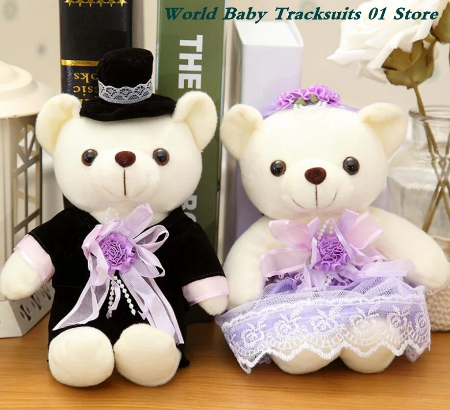 20 см Лучшие продажи романтический свадебный медведь Пары Детские плюшевые