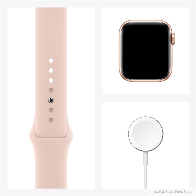 

New Apple Watch SE Only GPS 40MM/44MM Aluminum Case with White/Black/Pink Sand Sport Band Remote Heart Rate Smartwatch
