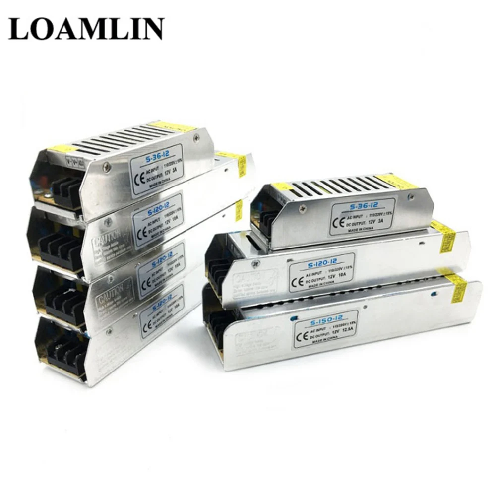 Питание DC12V 3A 5A 8.5A 10A 12.5A 15A 20A 30A освещение Трансформатор для Светодиодные ленты при