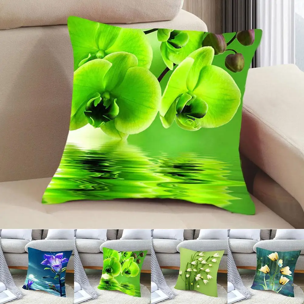 

Наволочка с зелеными листьями и фруктами, 45*45 см