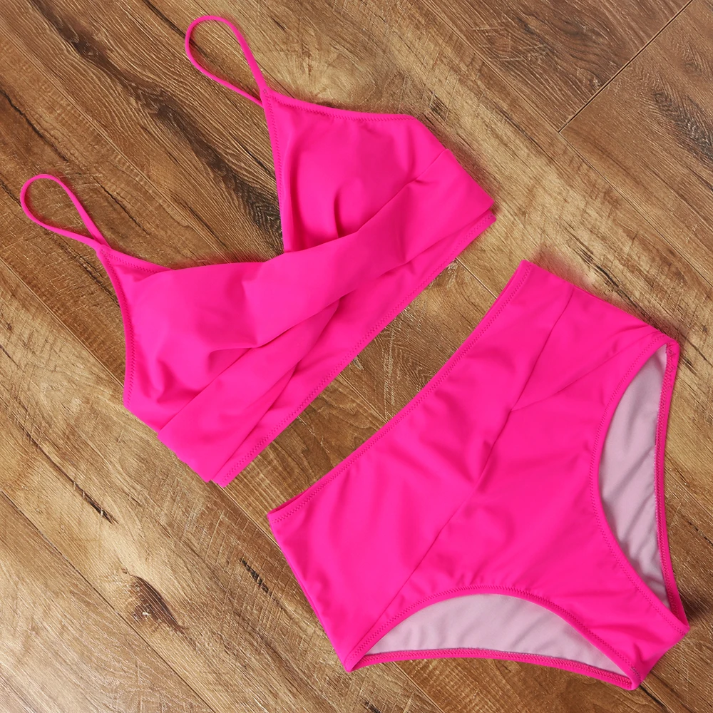 Распродажа стильные женские купальники по низкой цене 2021 бикини с высокой талией