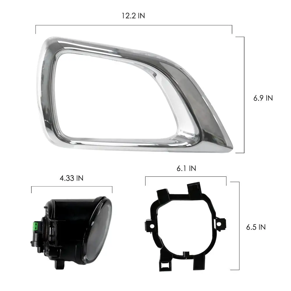 Magic ColorM 2PCS Car Spot Front Bumper Light Fog Lamp Chrome For Nissan Navara 2014-2016 NP300 D23 2015 2WD 4WD |