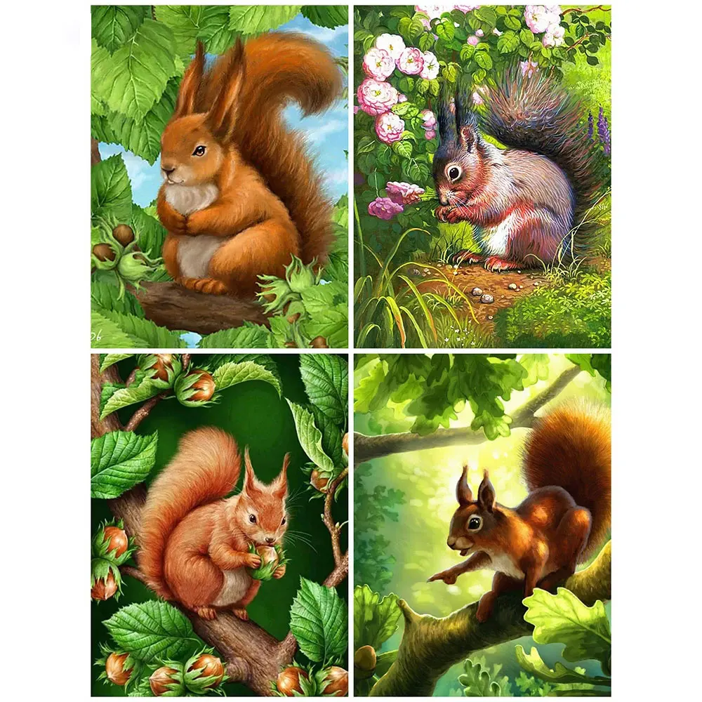 

Animal Diamond Painting Kids Room Decor Cartoon Squirrel Diy Paint Baby House Decoration Mosaic Painting Jewel Cross Stitch