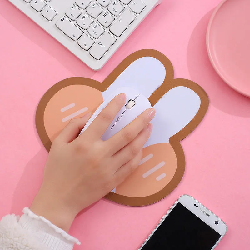 Милый коврик для мыши kawaii с авокадо и кроликом офисный Настольный декор стола