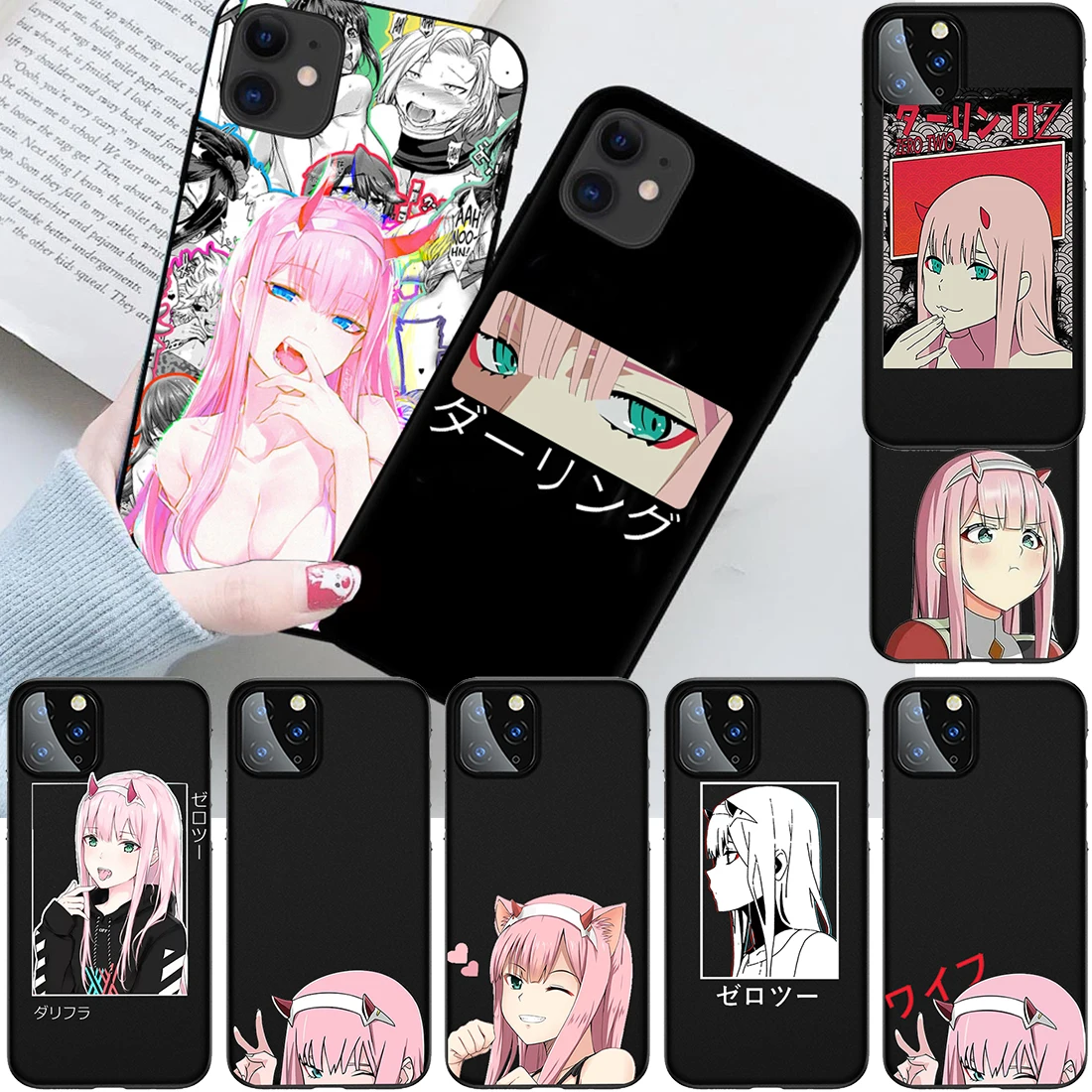 DARLING In The FRANXX 02 Phone Case for IPhone 13 12 11 Pro XS MAX XR 8 7 6 6S Plus X 5S SE 2020 Cute Cartoon Shell Cover |