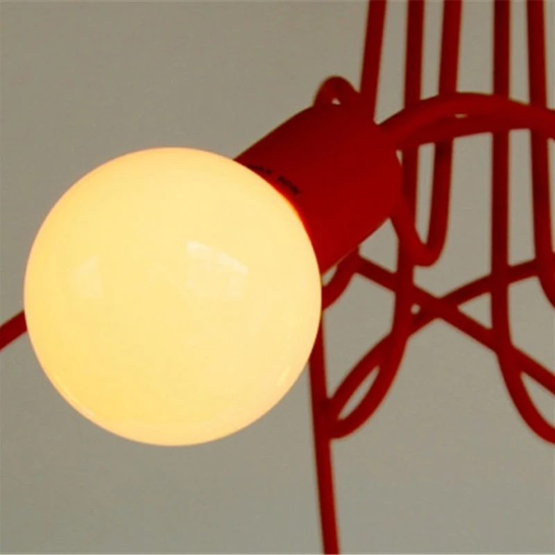 

Modern Loft Curve Chandelier lighting Vintage Ceiling Lamp lustre bending personality for bedroom Living Room home Spider chande