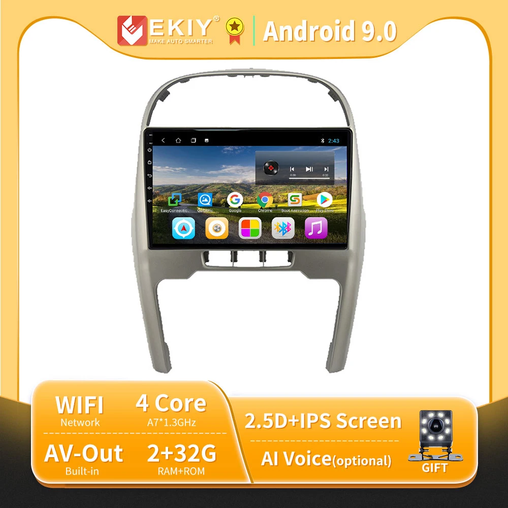 

EKIY 10.1'' IPS Android 9.0 Car Radio For Chery Tiggo 3 2014 2015 Car Dvd Player Gps Navi Car Accessories Wifi Multimedia Player