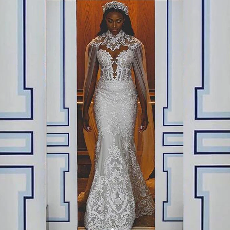 Горячая Распродажа Элегантное свадебное платье русалки брейл с