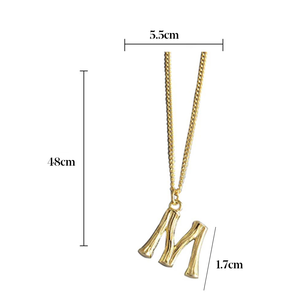 Ожерелье с подвеской в виде буквы из нержавеющей стали A-Z | Украшения и аксессуары