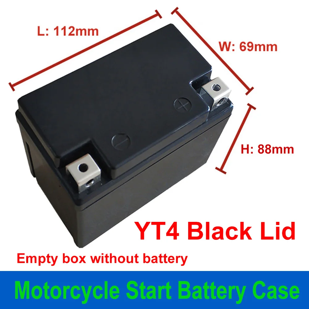Motorcycle Start Battery Case YT4 YT5 YT7 for 12V 12.8V 4Ah 5Ah 7Ah 12Ah 17Ah 30Ah Lithium-ion LiFePO4 Motorcycles Starter Box |