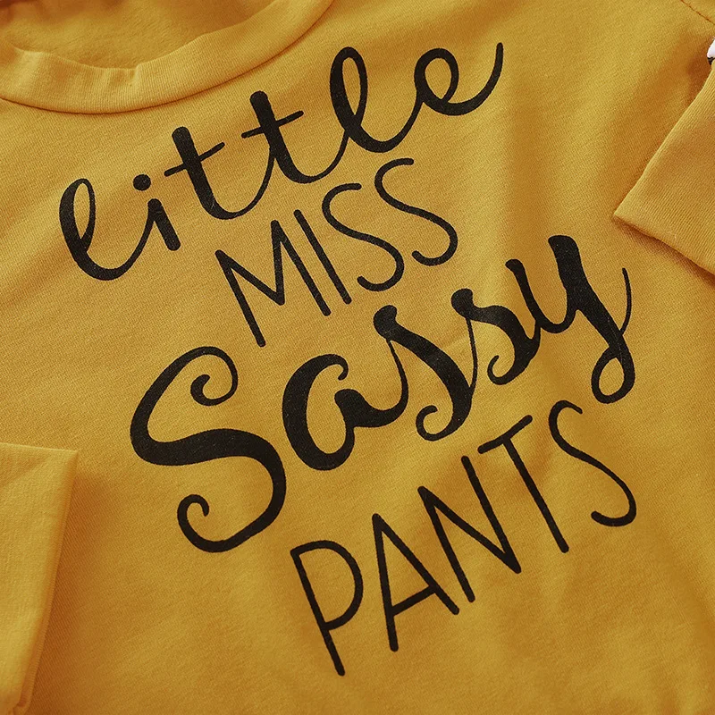 Осенний эксклюзивный комплект из двух предметов штаны с принтом Little Miss Sassy