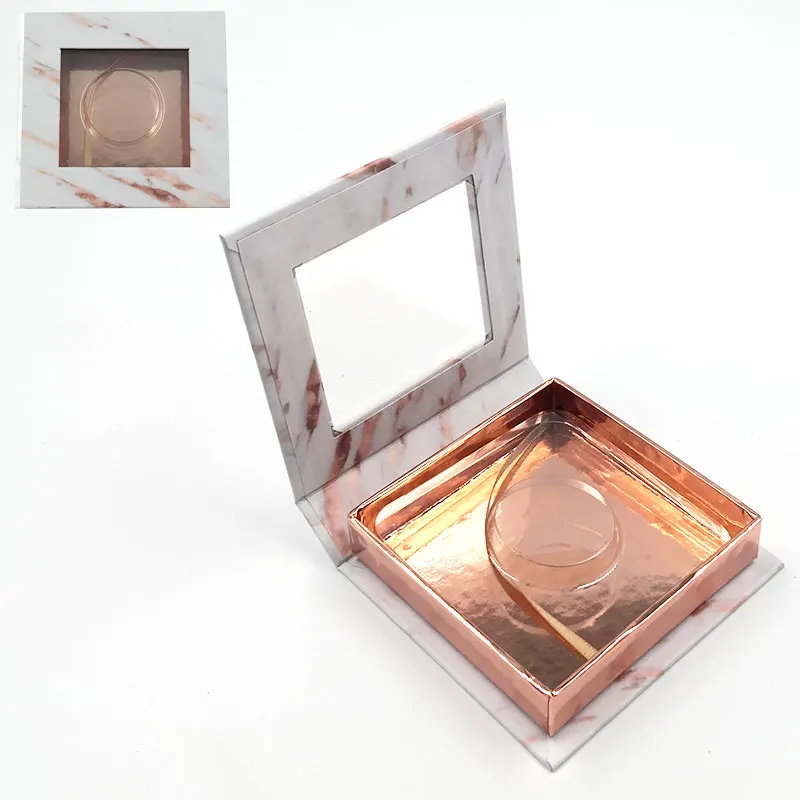 

Wholesale eyelash packaging eyelashes box package custom square magnetic mink lashes makeup case eyelash packaging box vendors
