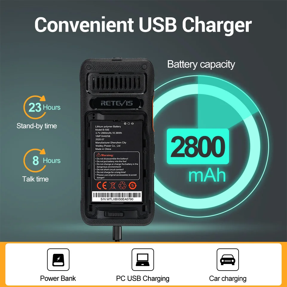 Zello 4G Network Two-Way Radio Retevis RB21 Android 7.1 GPS WIFI POC Network Radio Receiver USB Dual Sim Bluetooth-compatible HT