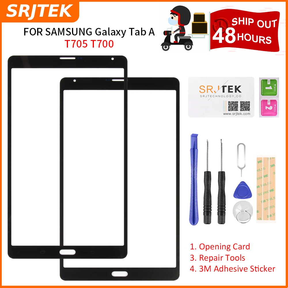 SRJTEK для Samsung Galaxy Tab S 8 4 T705 T700 внешняя стеклянная панель запасные части объектива