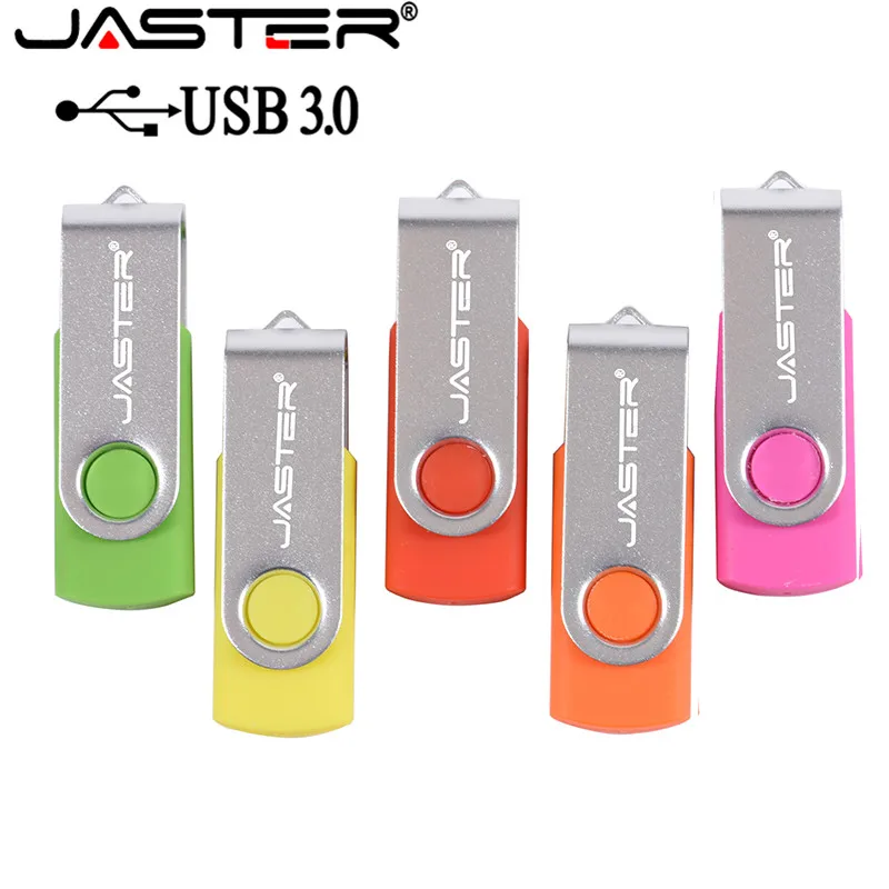 Оригинальный поворотный USB накопитель JASTER USB3.0 256 ГБ 128 64 32 16 8 4 Гб флешка высокого
