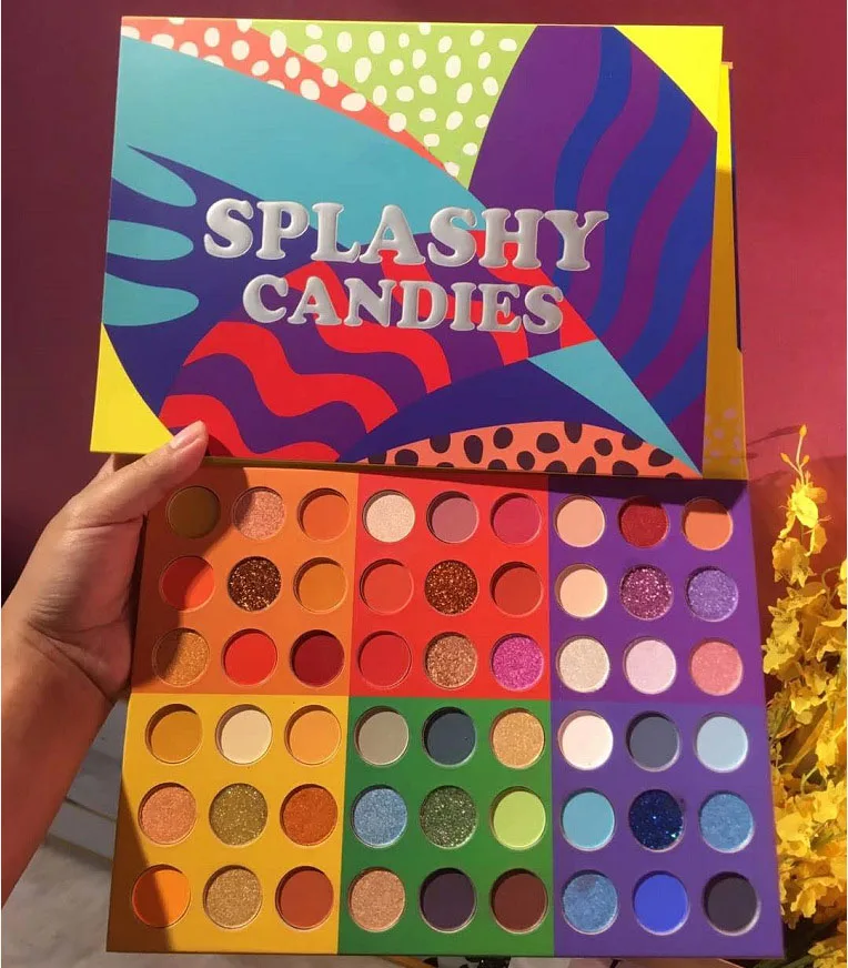 Яркие тени для век макияж 54 Цвета матовые и мерцающие Пудра Палитра Косметика 6