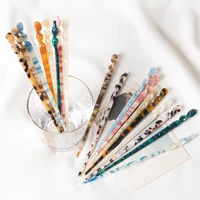 15 stlyes acetate hairpins women girls hairstyle tools geometric marble leopard hair clips pins stick fashion hair accessories