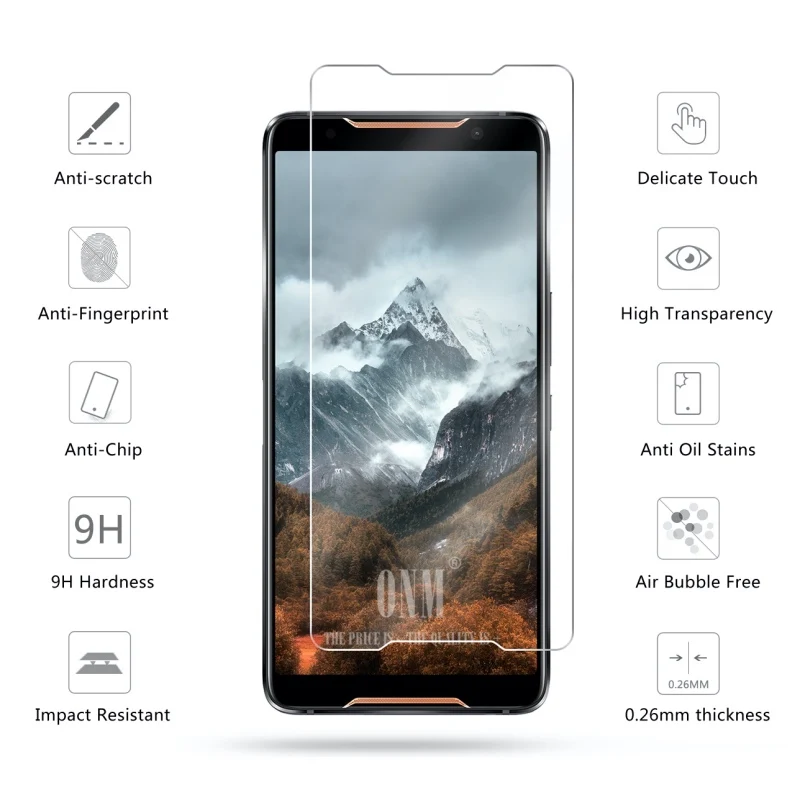 2 шт закаленное стекло для Asus ROG Phone II протектор экрана 2.5D 9H 2|Защитные стёкла и